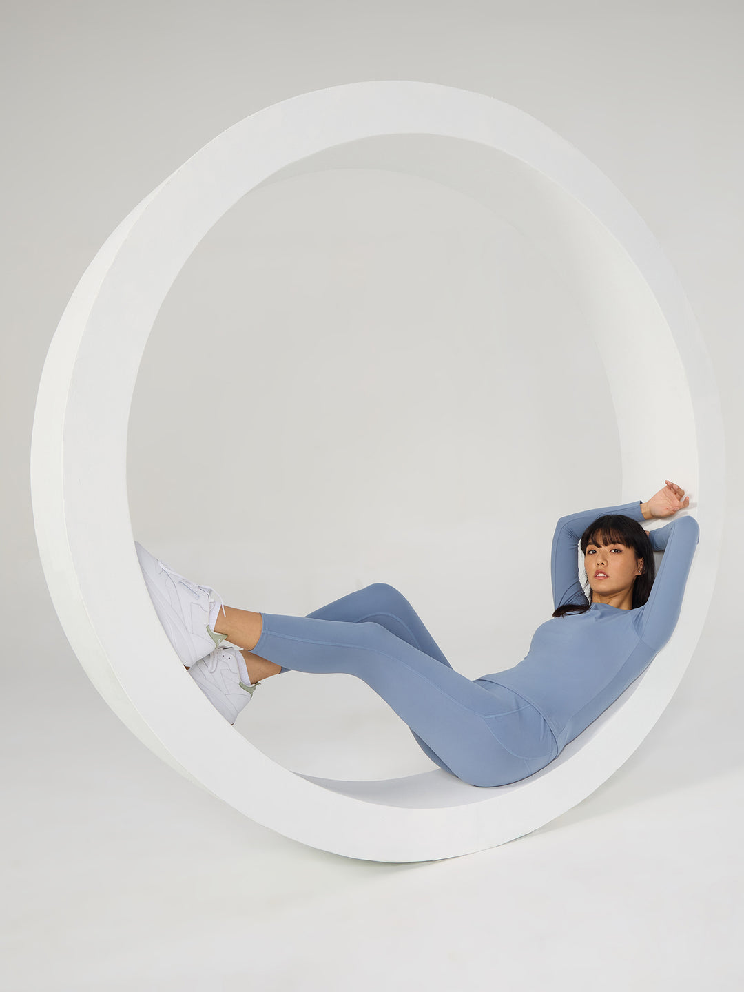 Storm Blue Sculpt Crew Top