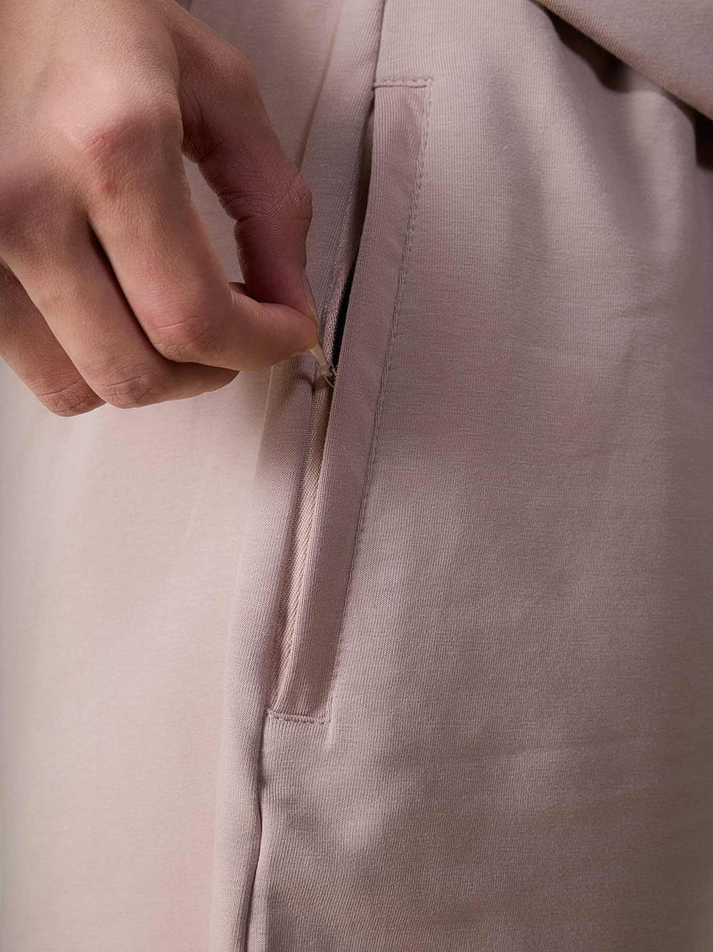 Dusty Pink Cotton Leisure Shorts