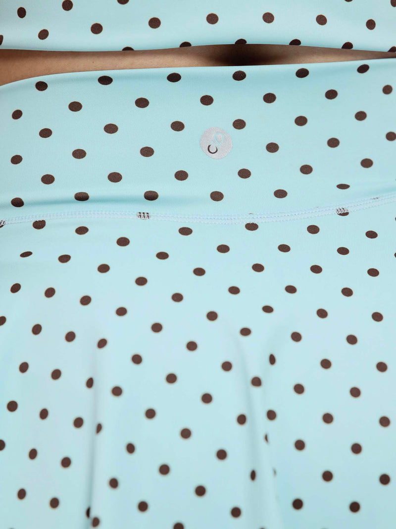 Blue Polka Swirl Tennis Skorts