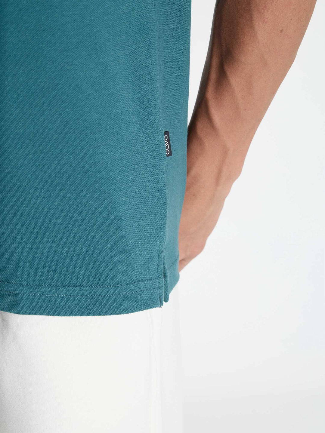 Teal Urban Zipper Polo