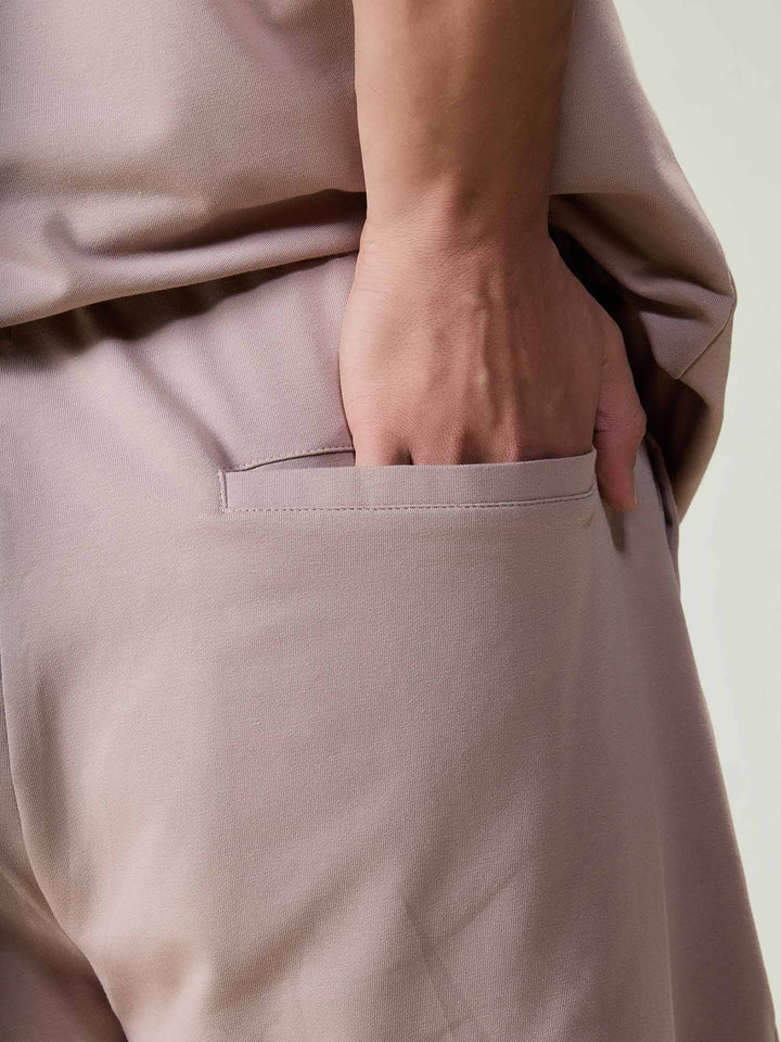 Dusty Pink Cotton Leisure Shorts