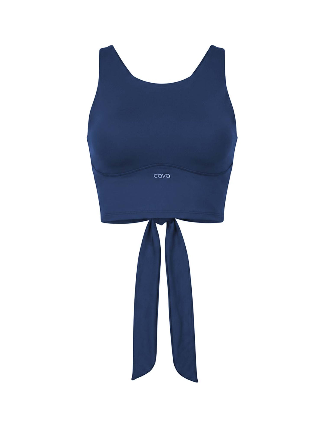 Navy Tieback Swim Top
