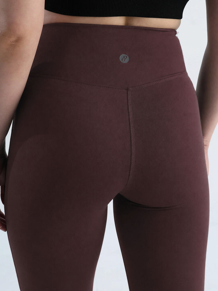 Brown Hourglass Flared Leggings