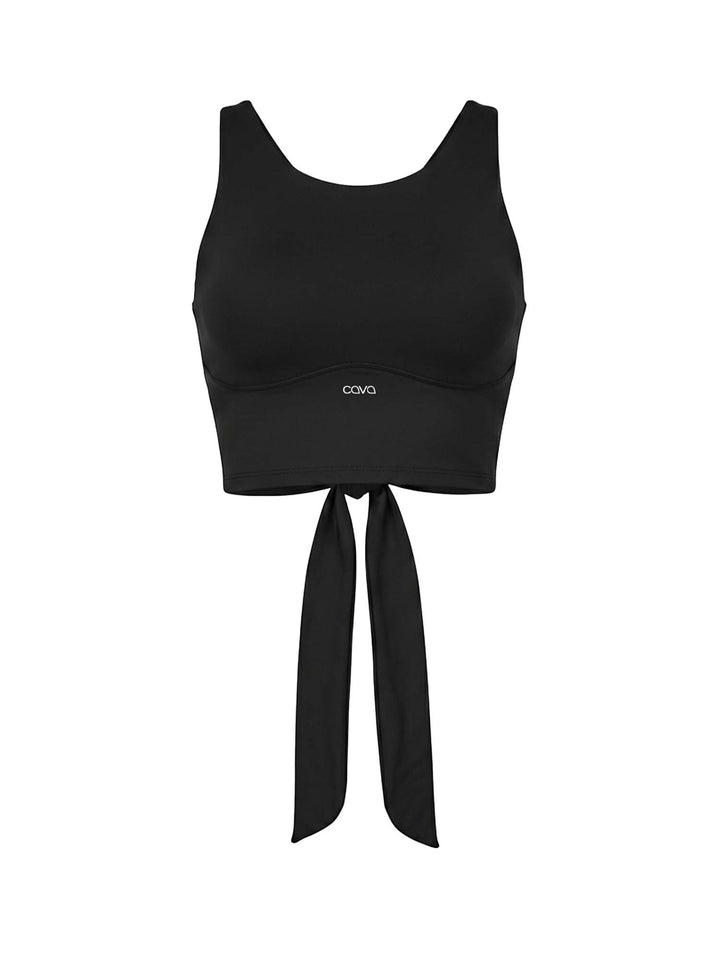 Black Tieback Swim Top