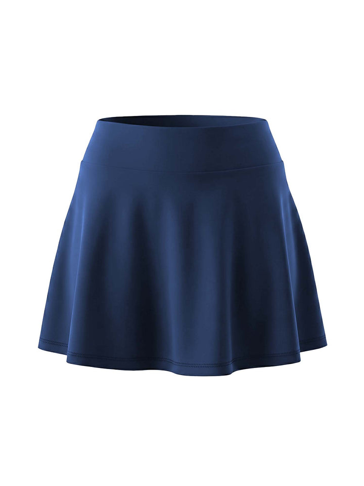 Navy Ripple Swim Skorts