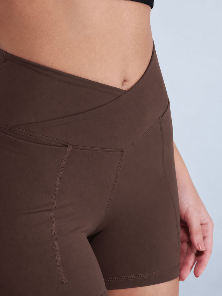 Brown Hourglass Booty Shorts