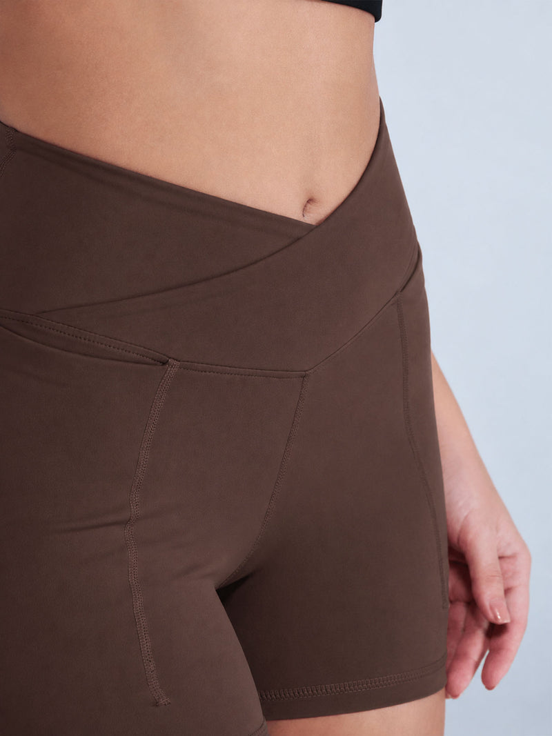 Brown Hourglass Booty Shorts