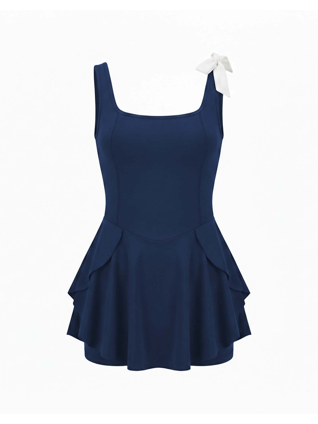 Navy Swirl Swim Dress