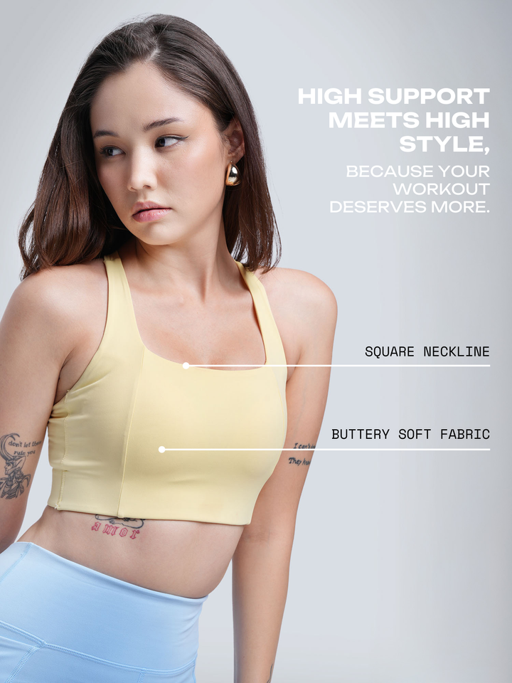 Butter Yellow Ultra Support Sports Bra