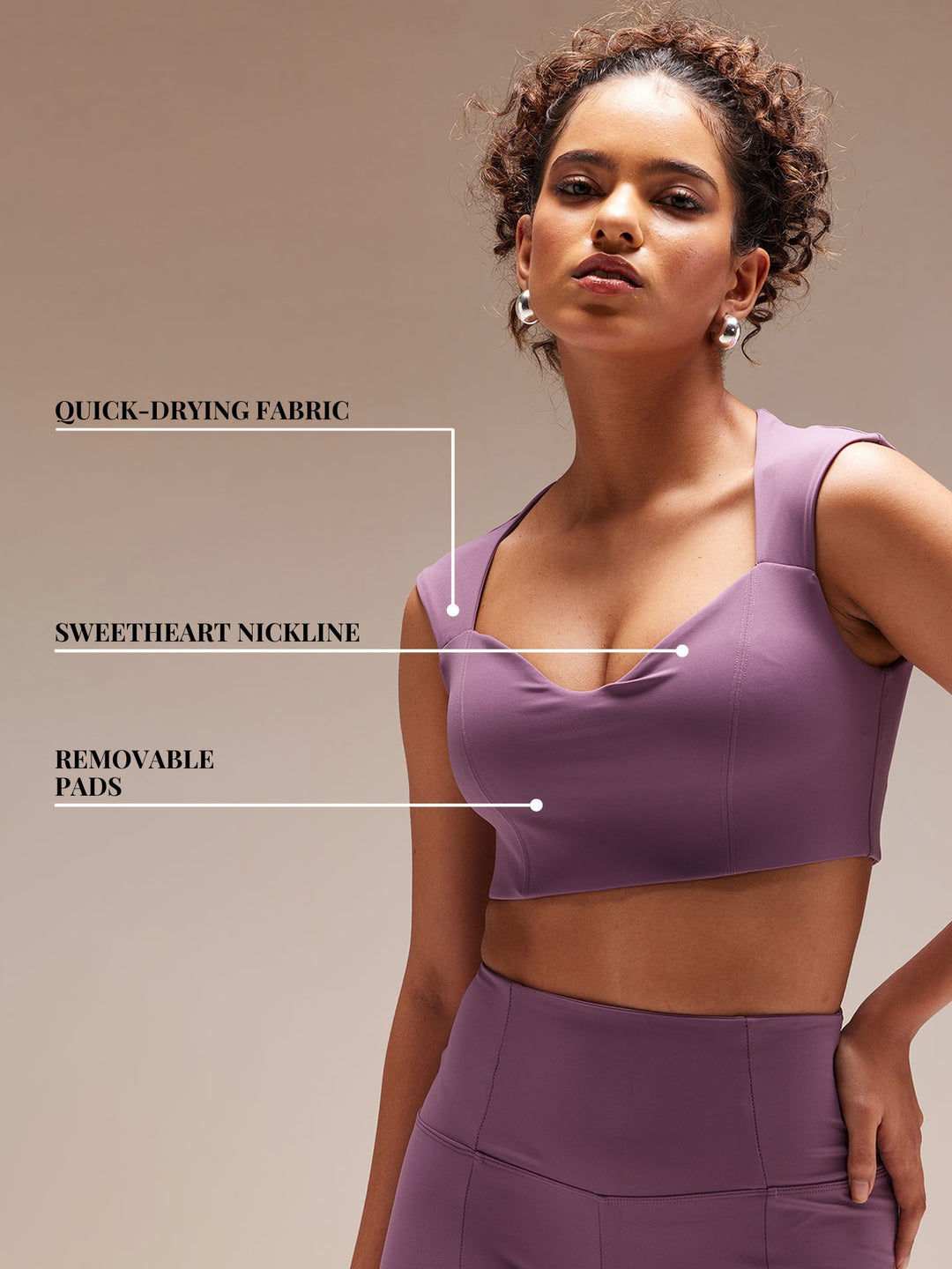 Amethyst Radiant Sweetheart Neck top