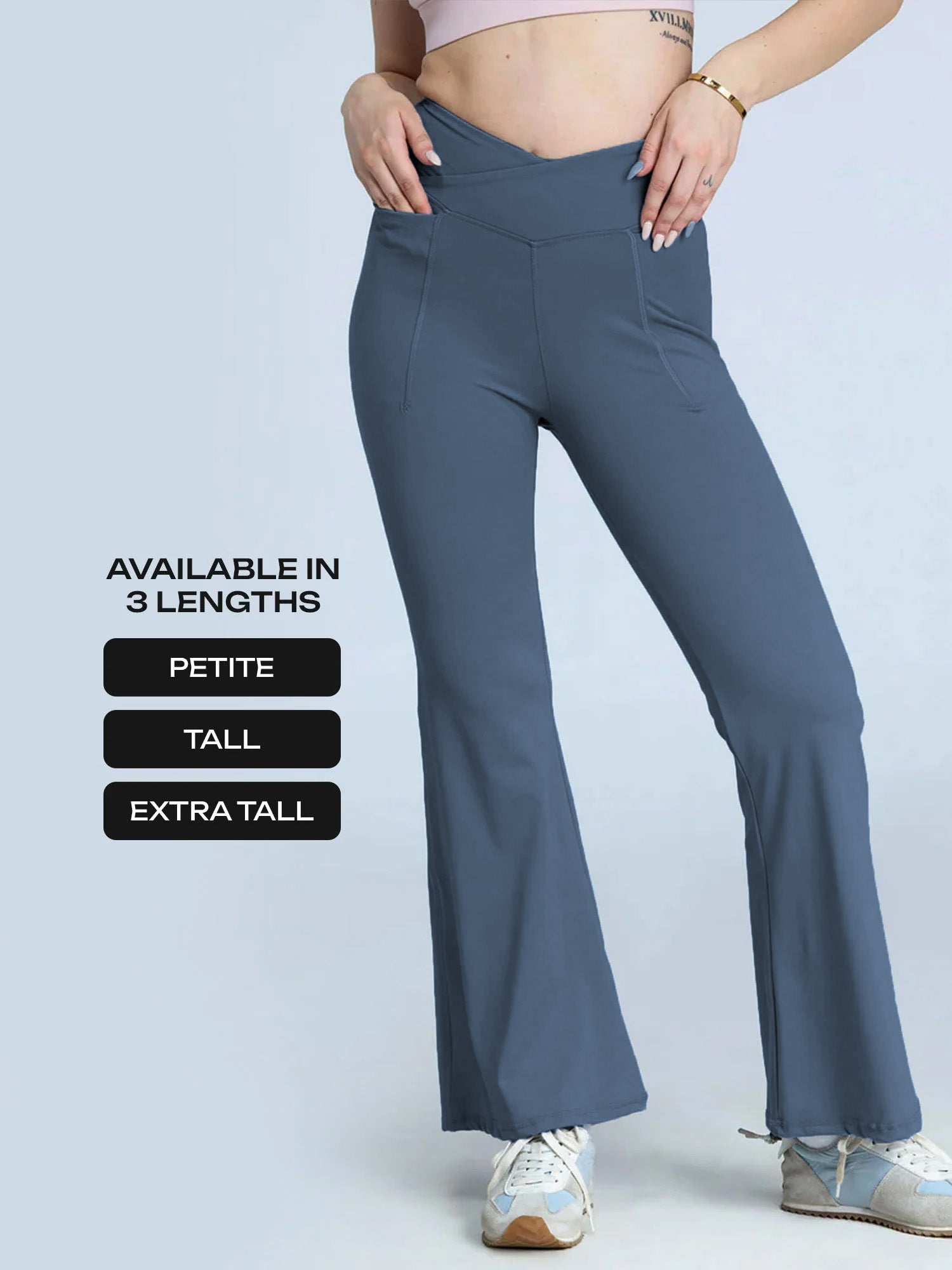 WERTHY 美脚RIB FLARE LEGGINS Steel Blue Hourglass Flared Leggings – CAVA Athleisure Pvt Ltd