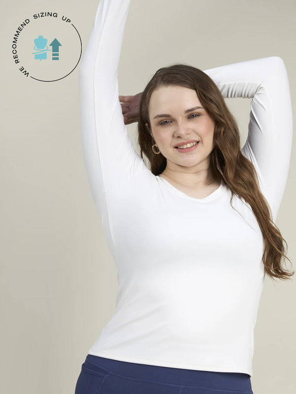 White Sculpt Scoop Top