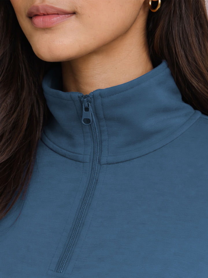 Petrol Blue Adaptive Half Zip