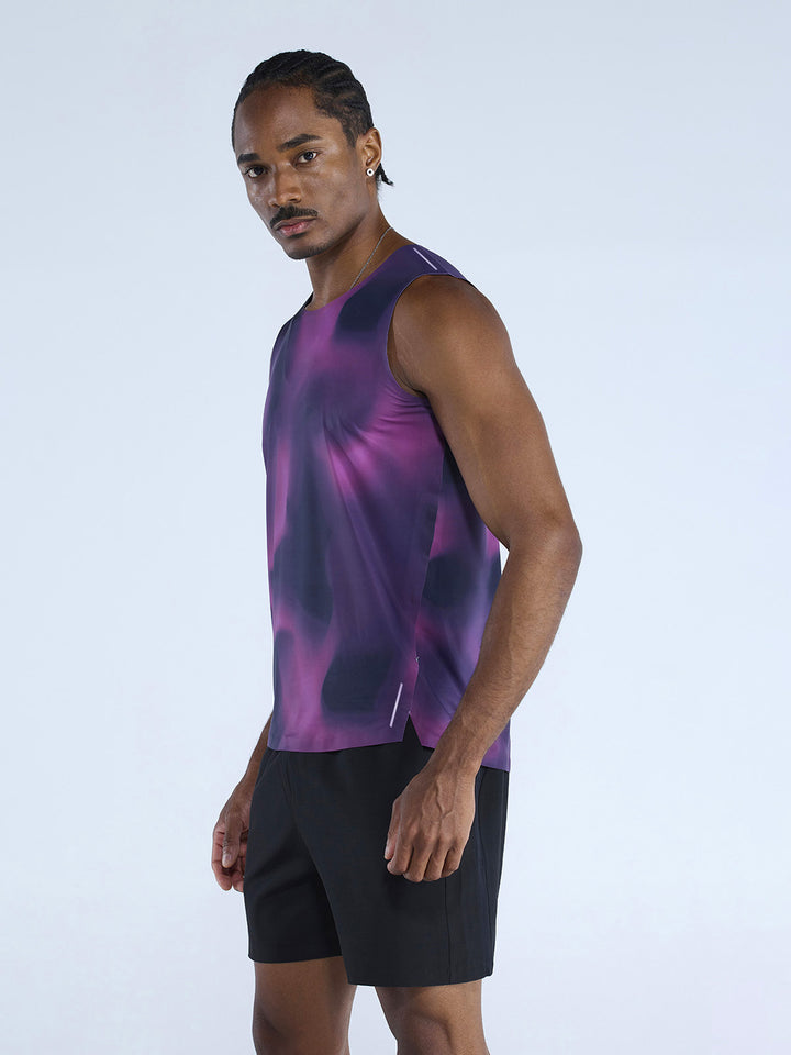 Purple Fluid Ozone Sleeveless Tank