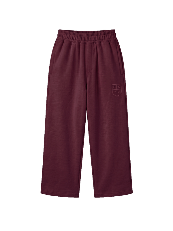 Maroon Wide Leg Joggers
