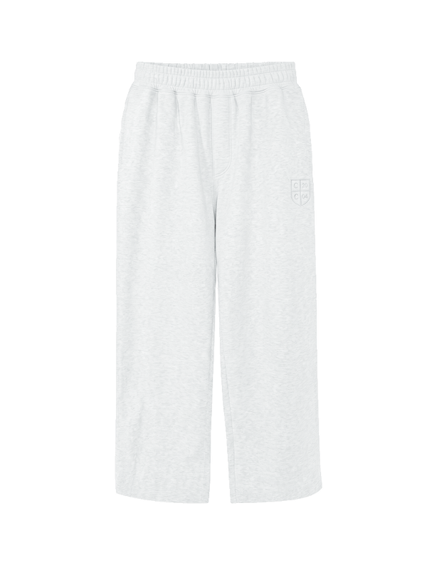 Grey Melange Wide Leg Joggers