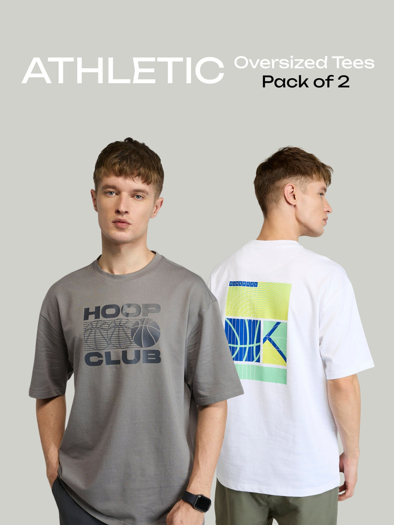 Athletic Oversized Tees - Pack of 2