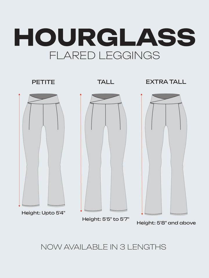 Obsidian Black Hourglass Flared Leggings