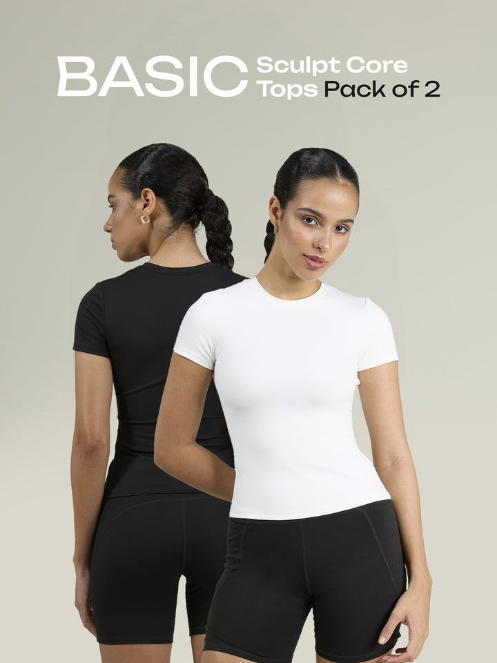 Basic Sculpt Core Tops - Pack of 2