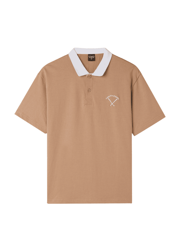 Beige Baseline Polo