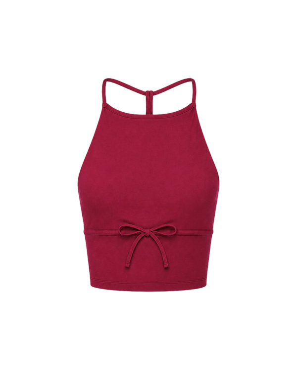 Berry Bow Halter Top