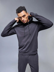 Black Branded Tape Hoodie CAVA athleisure