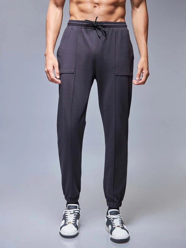 Black Branded tape joggers CAVA athleisure