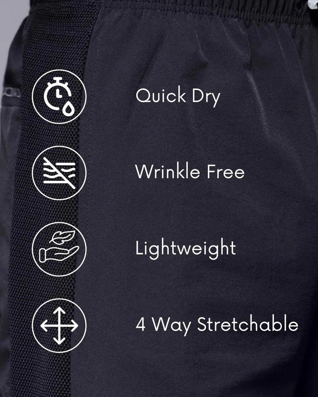 Black Chase Rapid Dry Shorts CAVA athleisure
