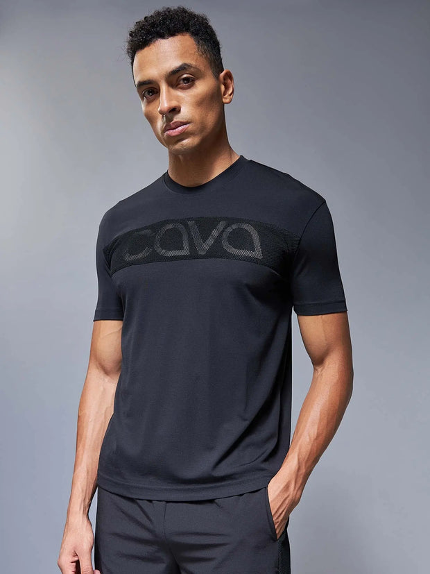 Black Chase t-shirt CAVA athleisure