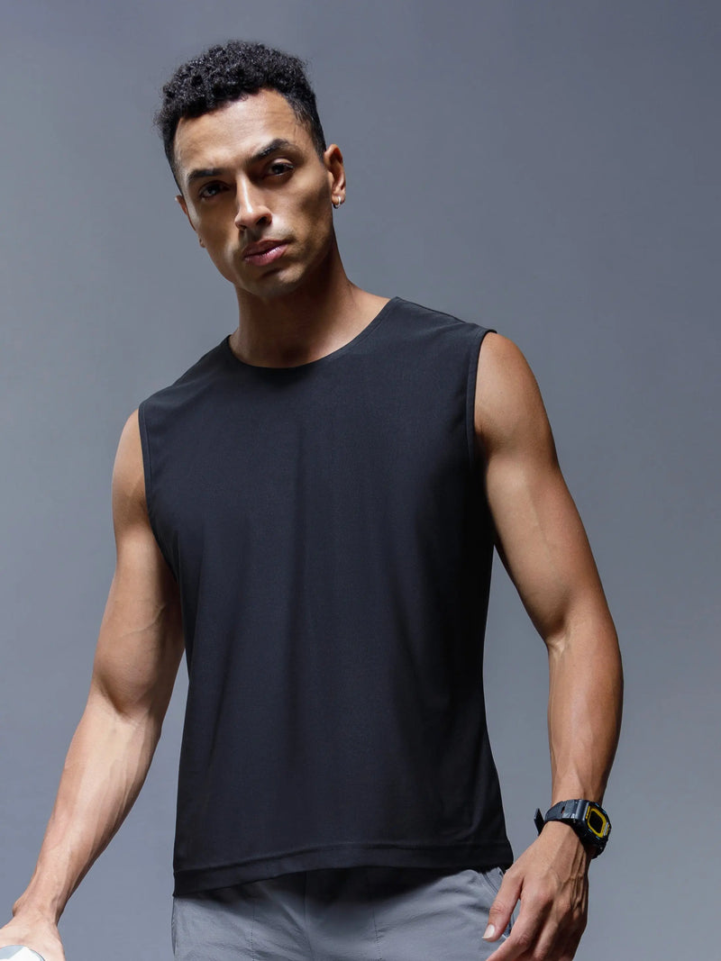 Black Reflex Tank Tee CAVA athleisure