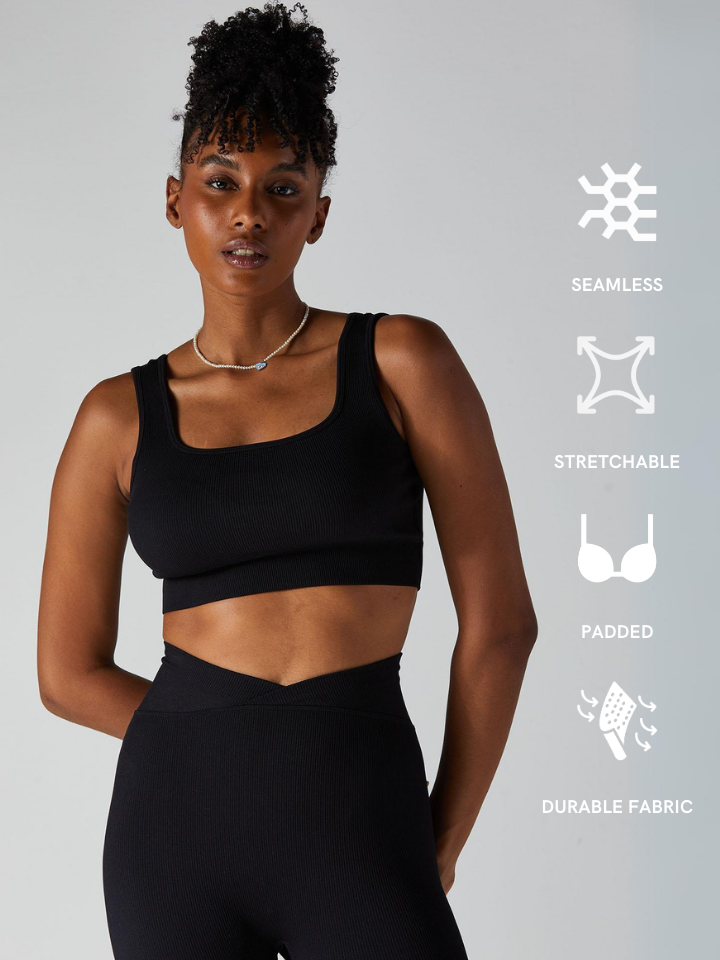 Black Aspire Sports Bra