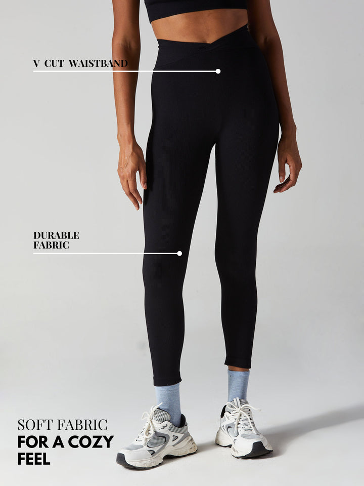 Black Aspire V-Waist Leggings