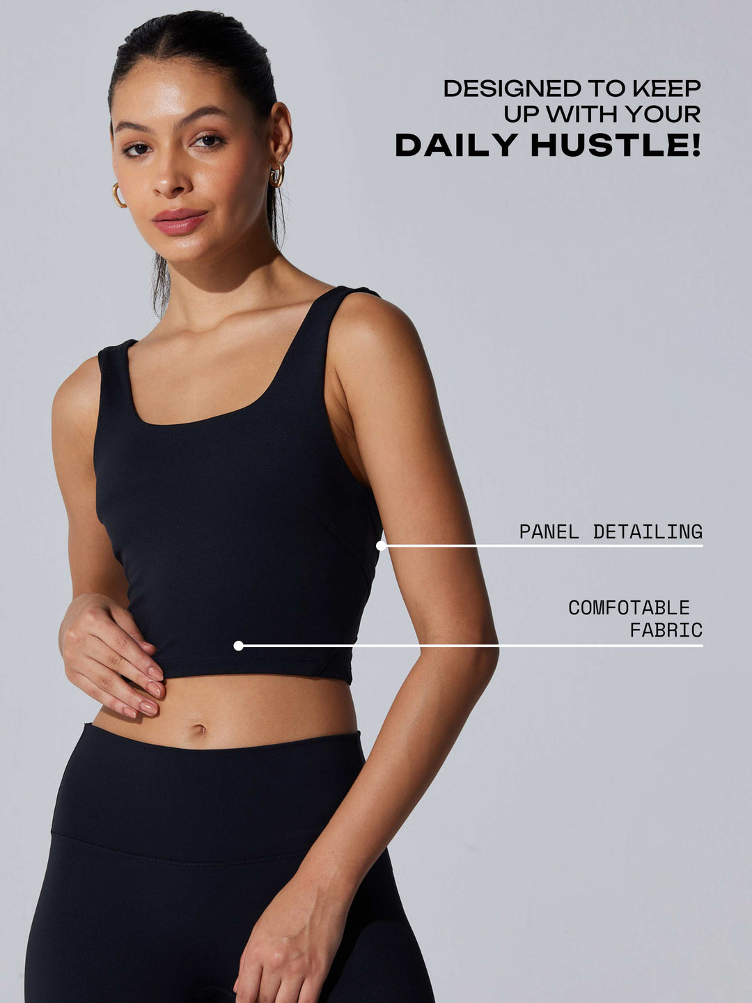 Black Elevate 24/7 Sports Bra