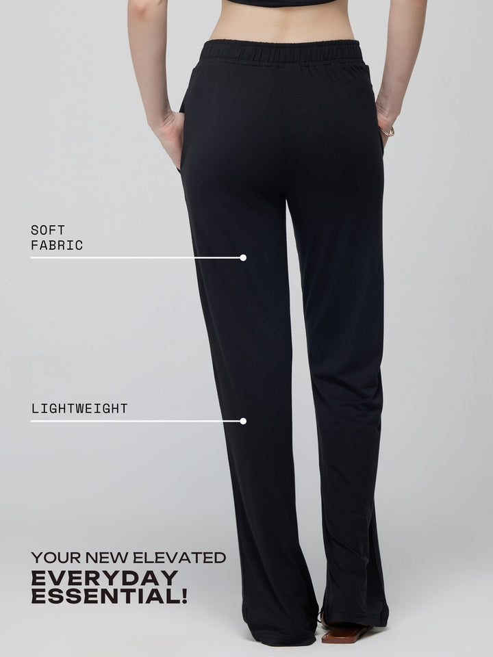 Black Float Flare Pants