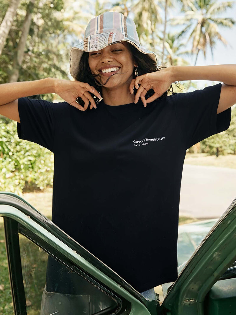 Black Graphic Oversized Tee - Women