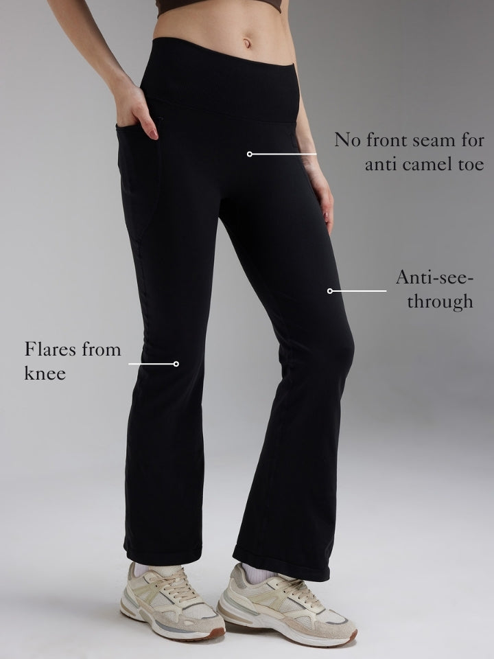 Black Sculpt 2.0 Flare Leggings
