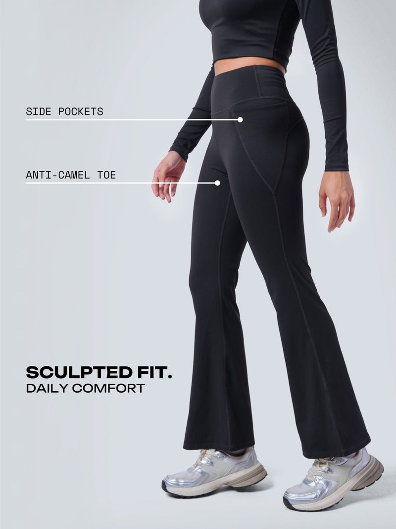 Black Sculpt Bootcut Leggings