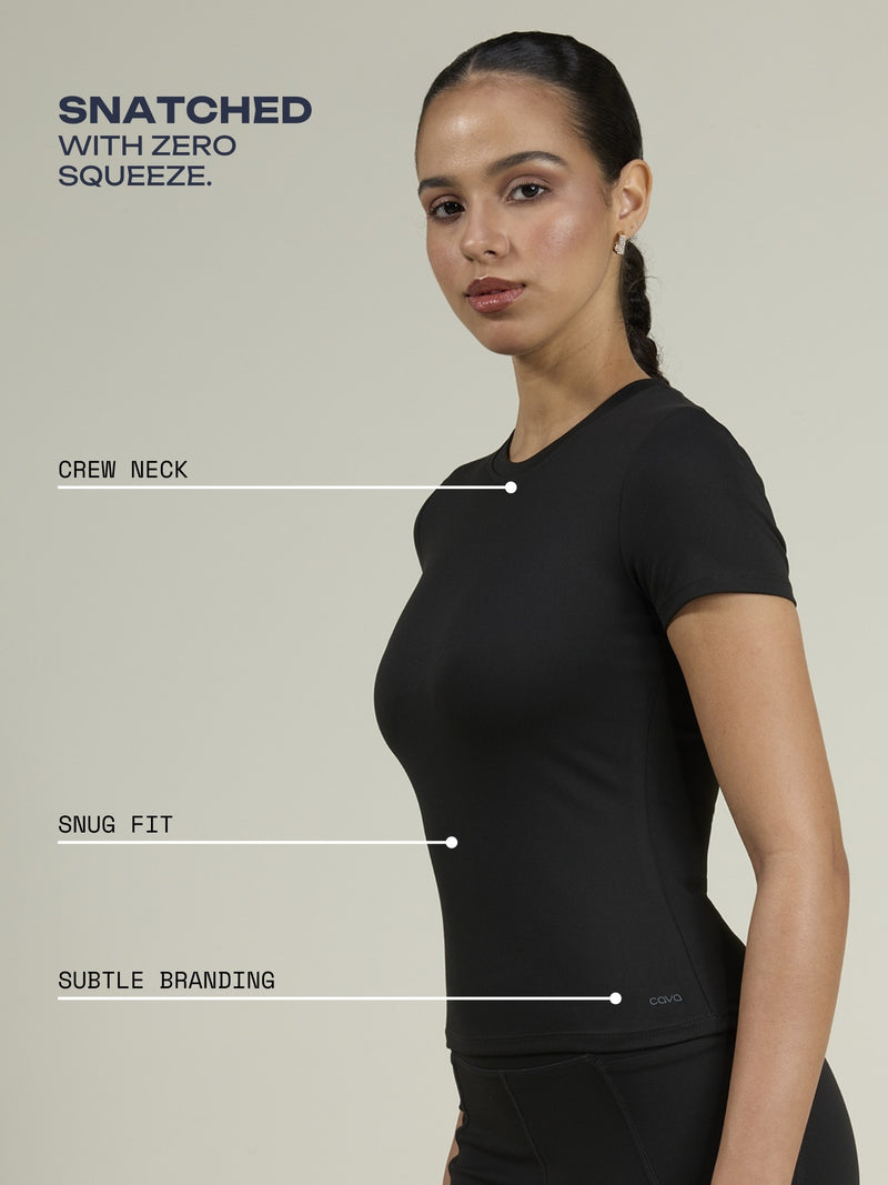 Black Sculpt Core Top