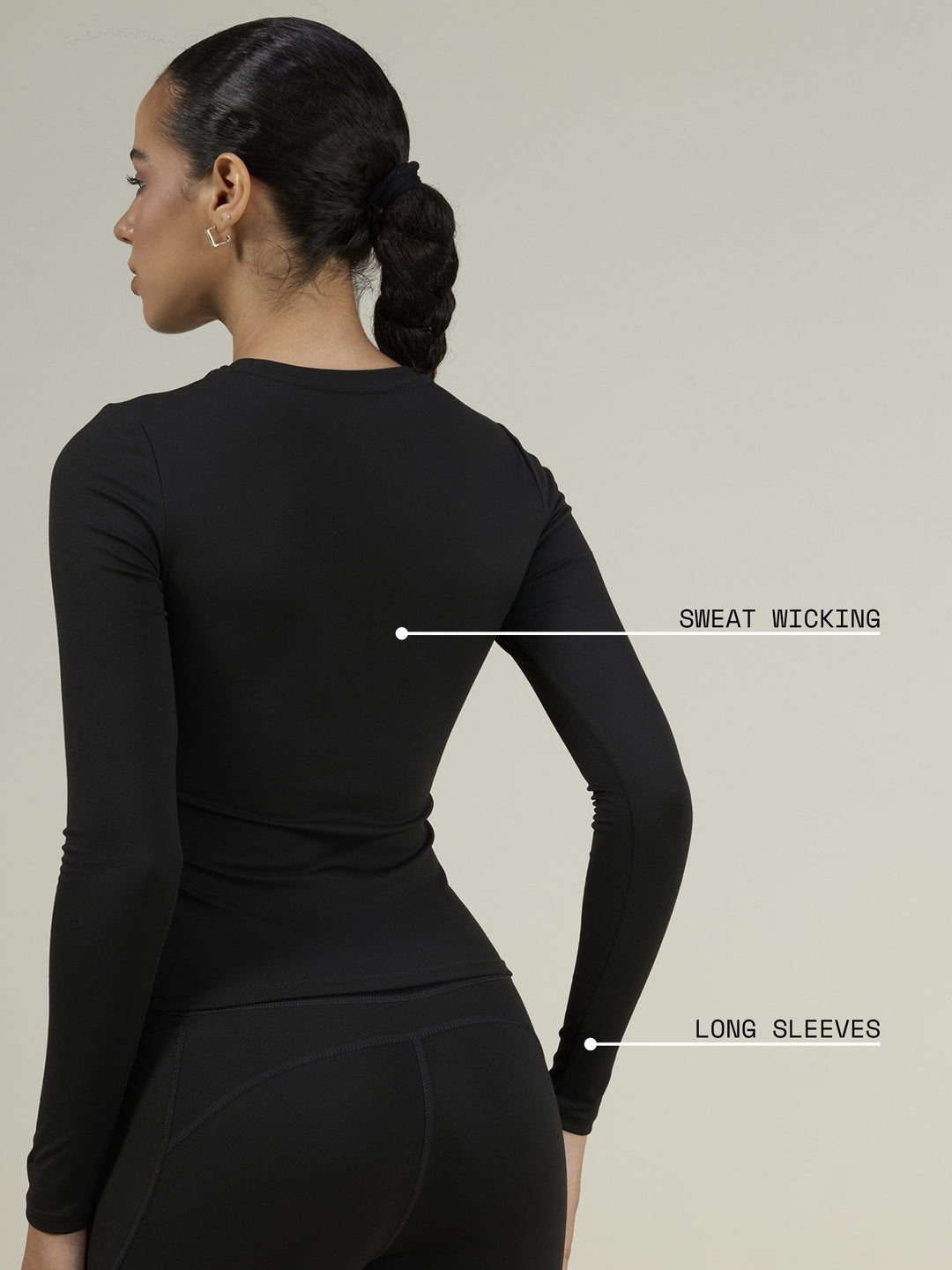 Black Sculpt Crew Top