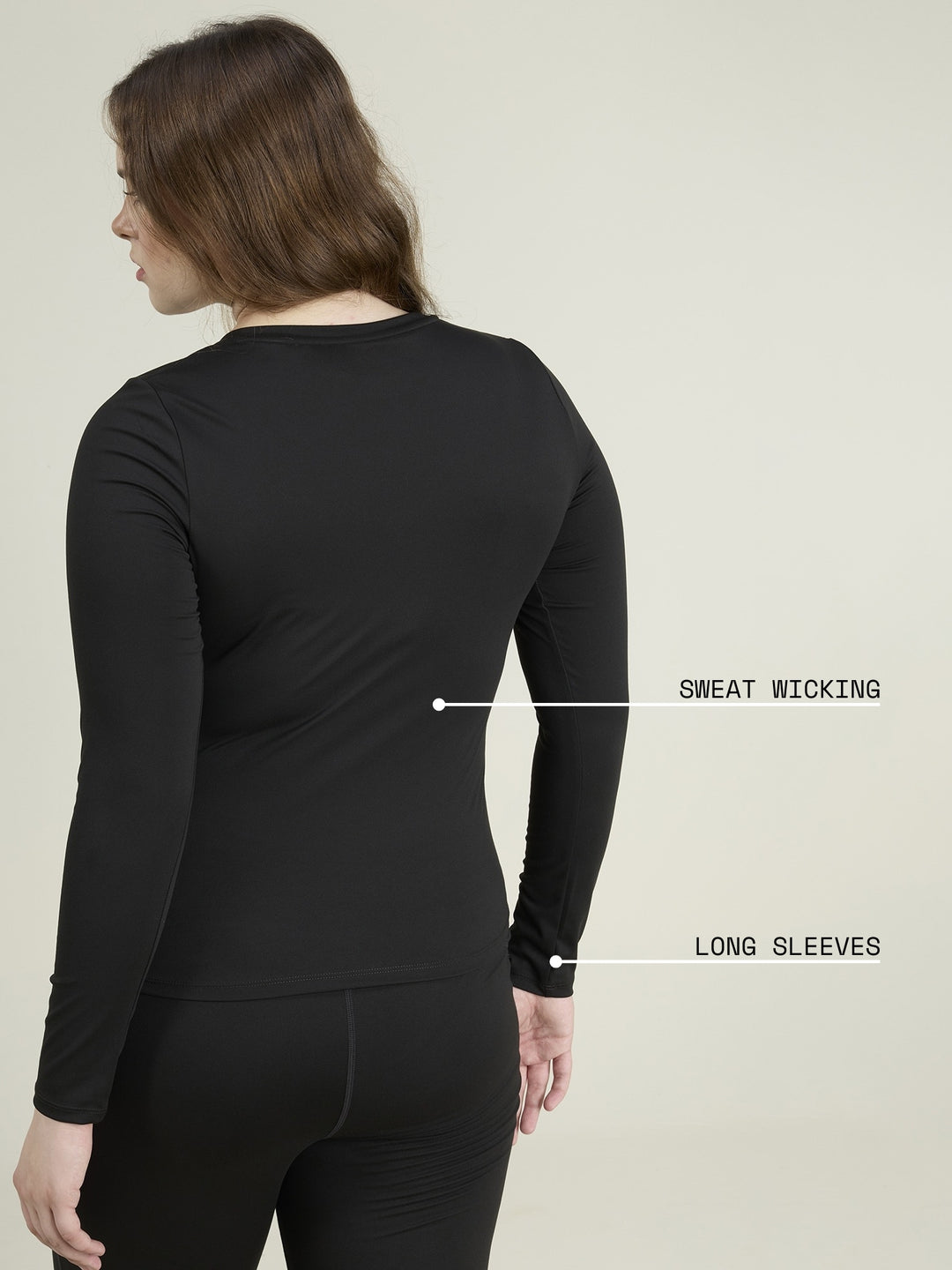 Black Sculpt V-Neck Top