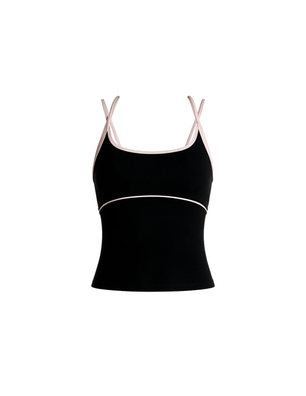 Black Retro Halterneck Tank
