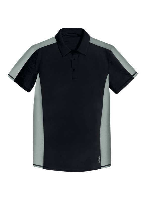 Black Contrast Bonded Polo