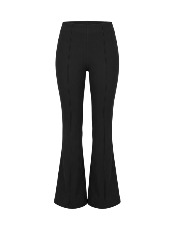 Black Pintuck Flared Pants