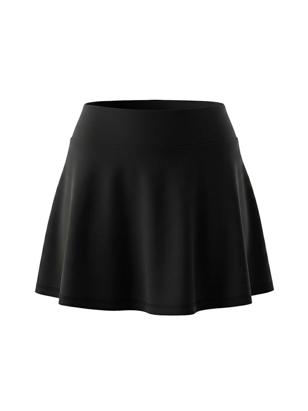 Black Ripple Swim Skorts