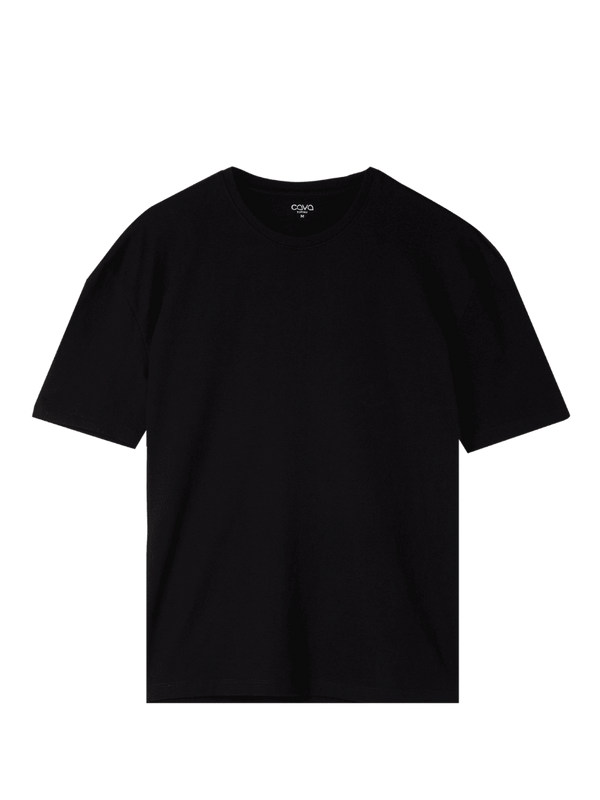 Black Supima Crew Neck T-shirt - Relaxed Fit
