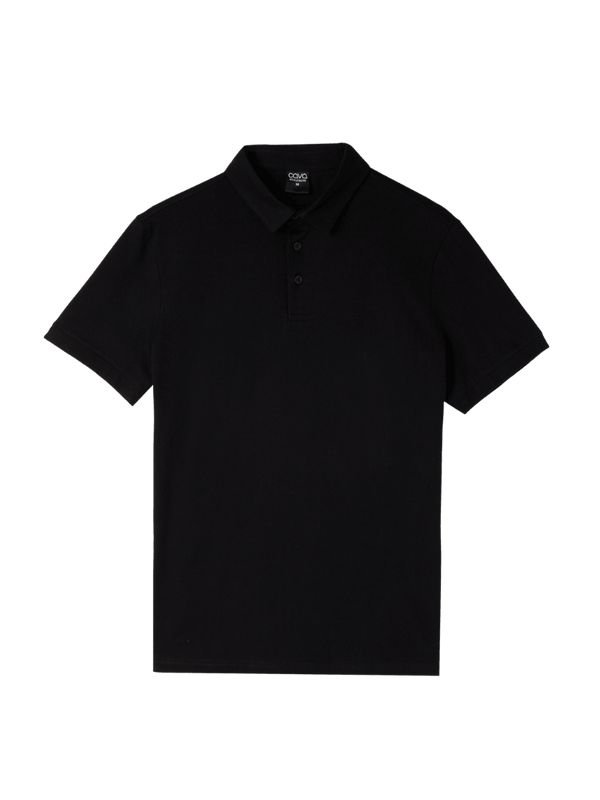 Black Supima Polo T-shirt - Regular Fit