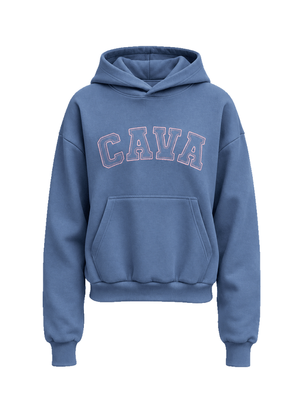 Blue Fleece Oversized Hoodie