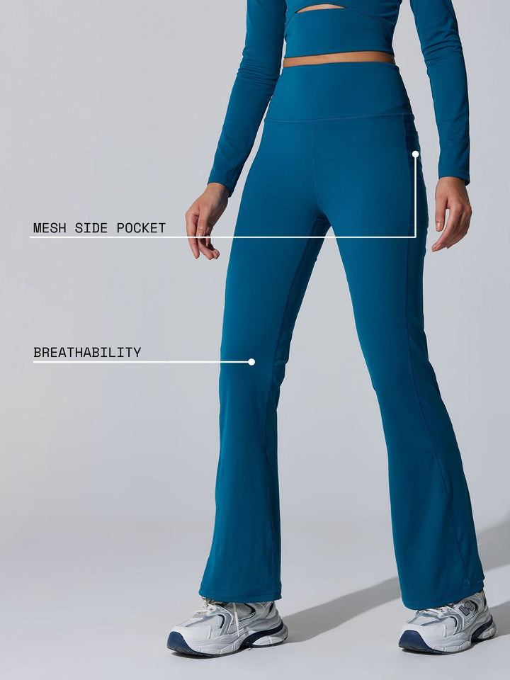 Blue All-Day Flex Flare Pants