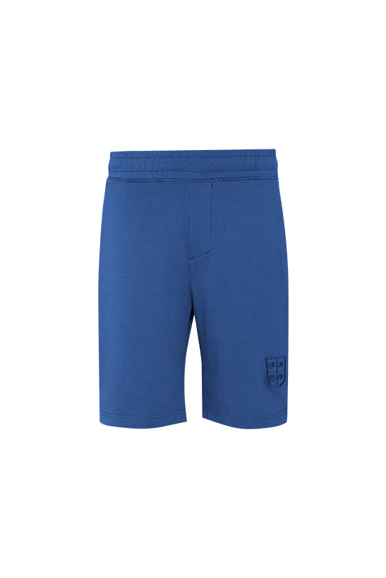 Blue Cotton Leisure Shorts