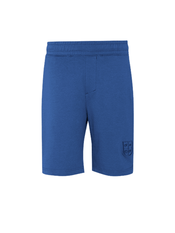 Blue Cotton Leisure Shorts